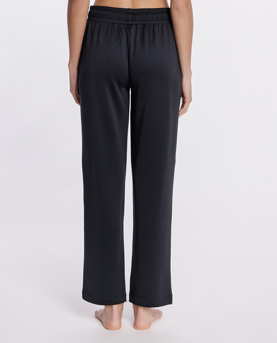 Calças de Viscose Elástica Preto-2