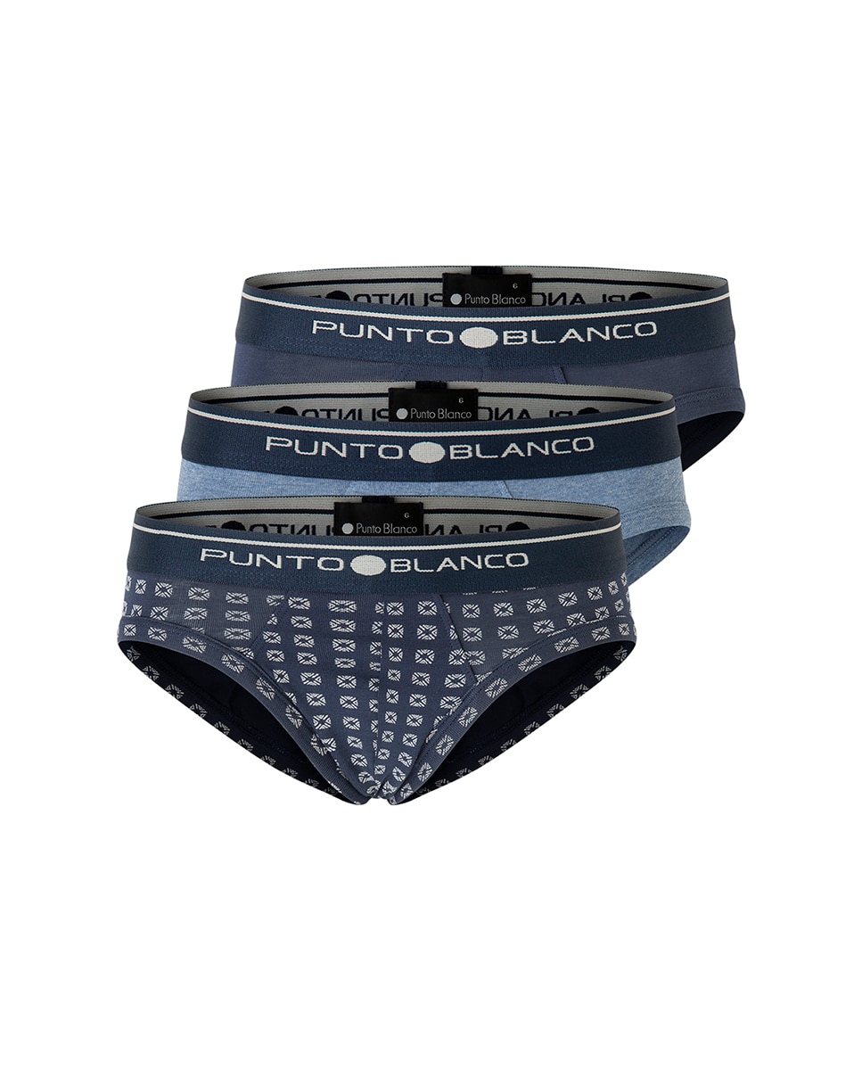 Pack de 3 Slips Infantil com Logo na Cintura Multicolor-1