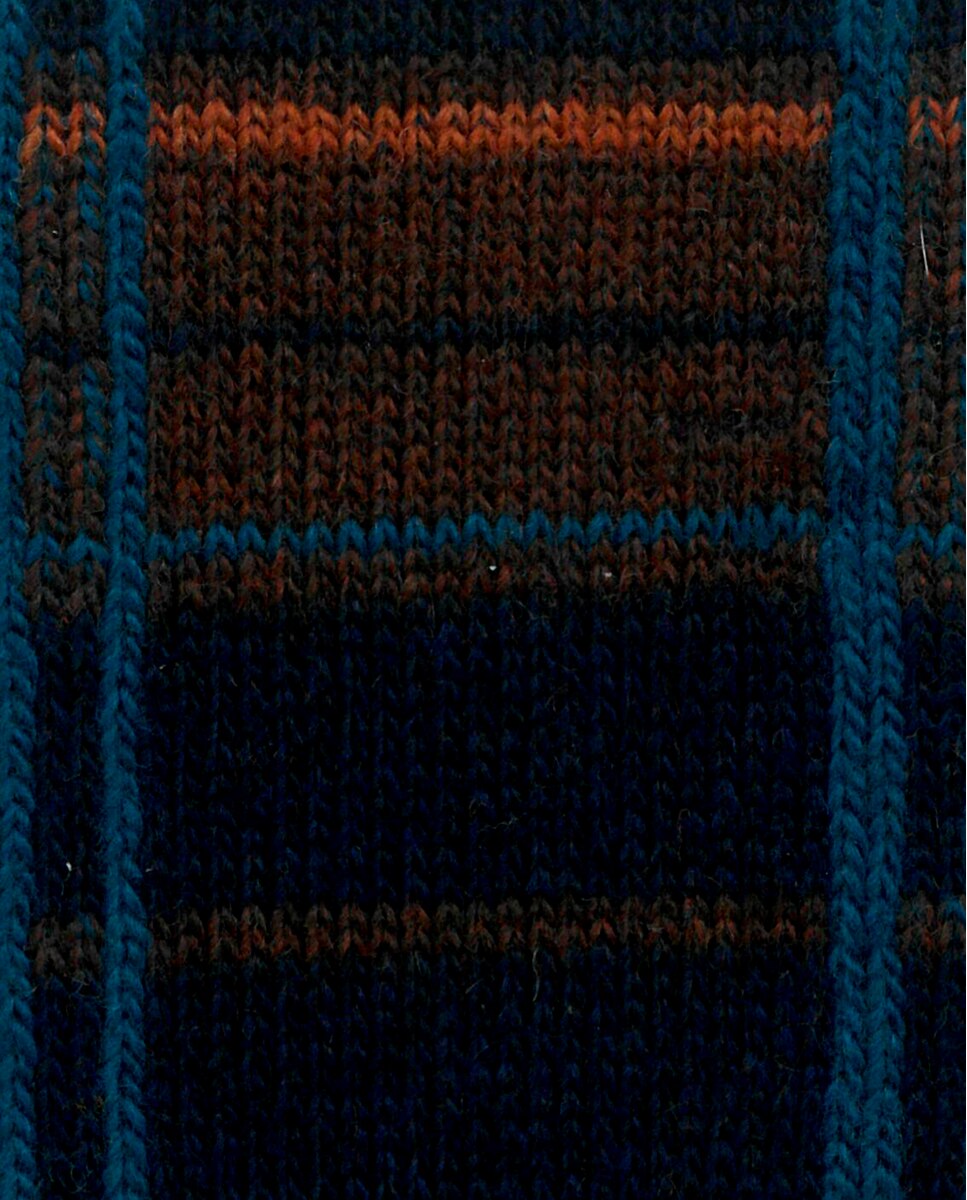 Meias de Caxemira/Lã aos Quadrados em Azul-marinho Azul-marinho-2