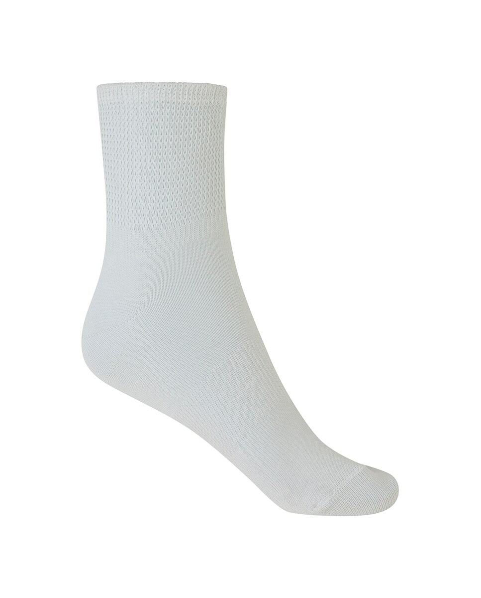 Pack de 2 Pares de Meias Desportivas Semi-lisas Branco-3