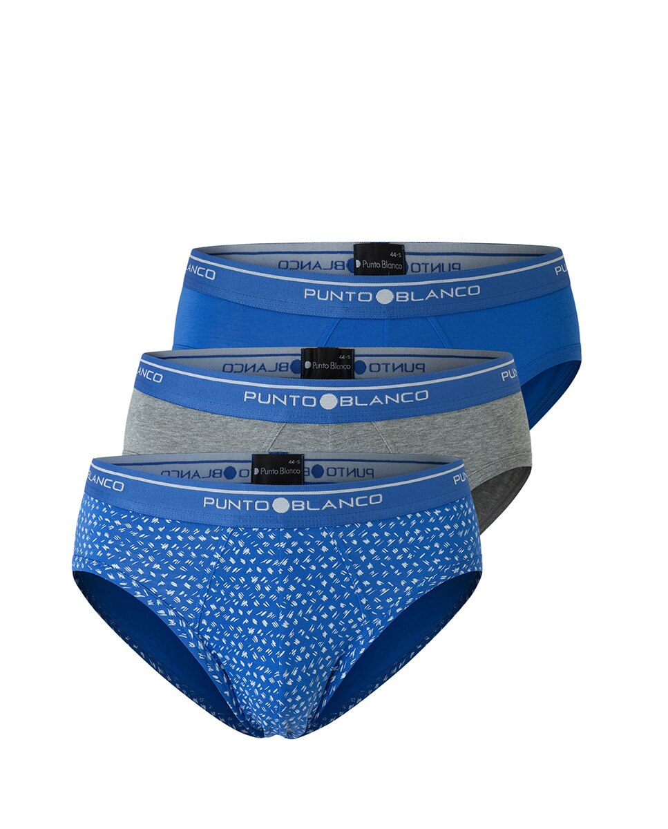 Pack 3 Slips Azul / Branco-6