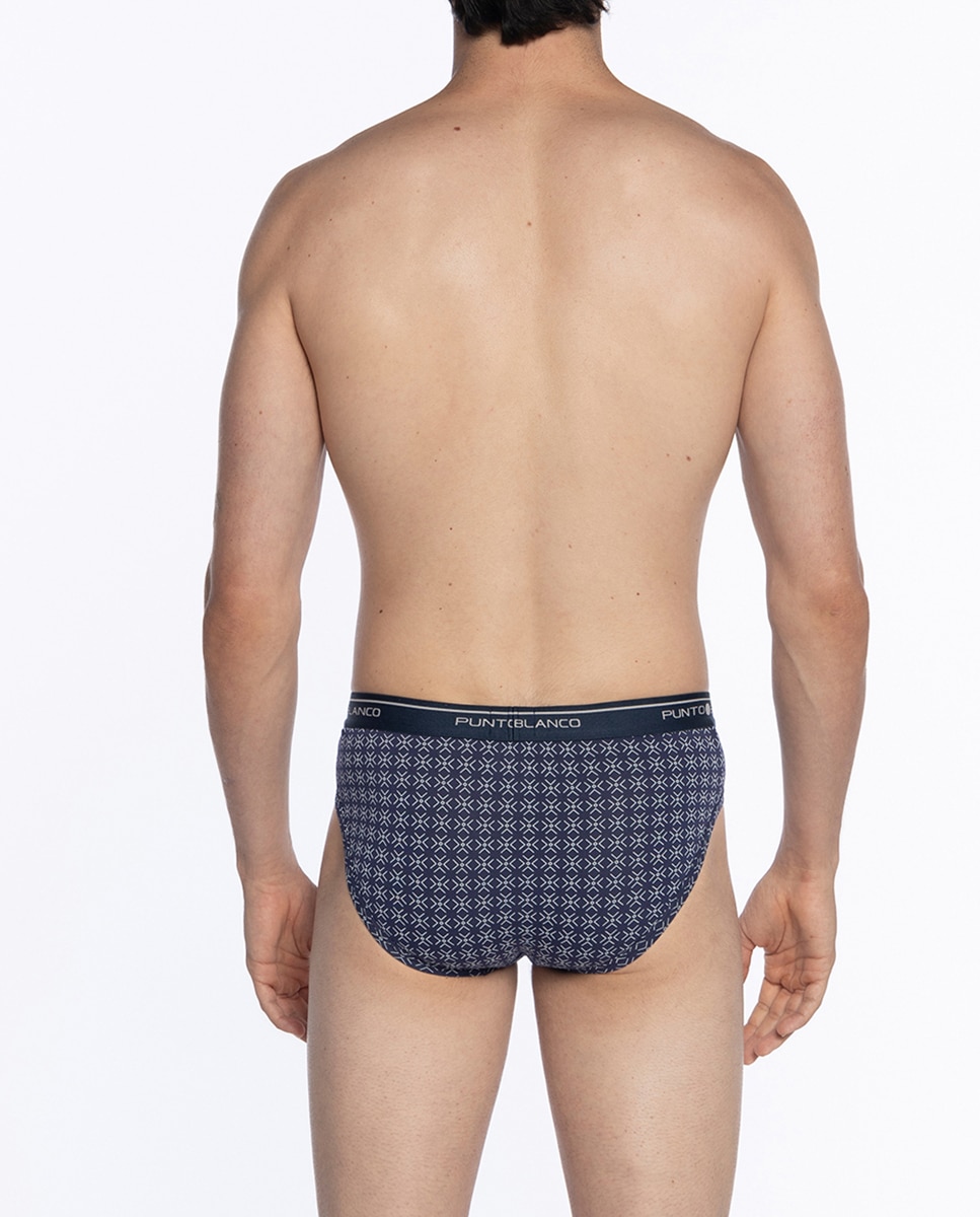 Pack 3 Slips Azul / Branco-4