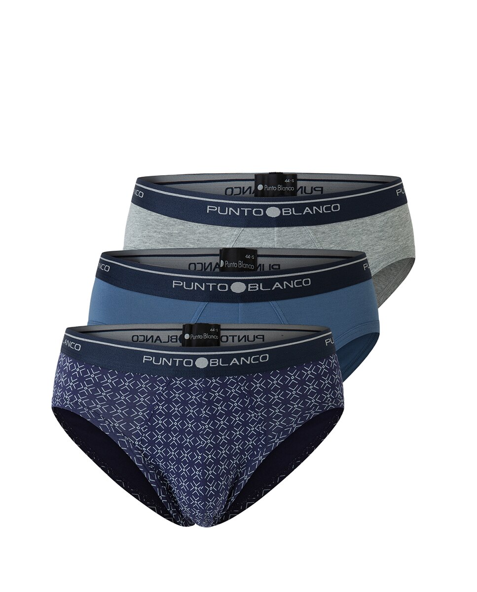 Pack 3 Slips Azul / Branco-6