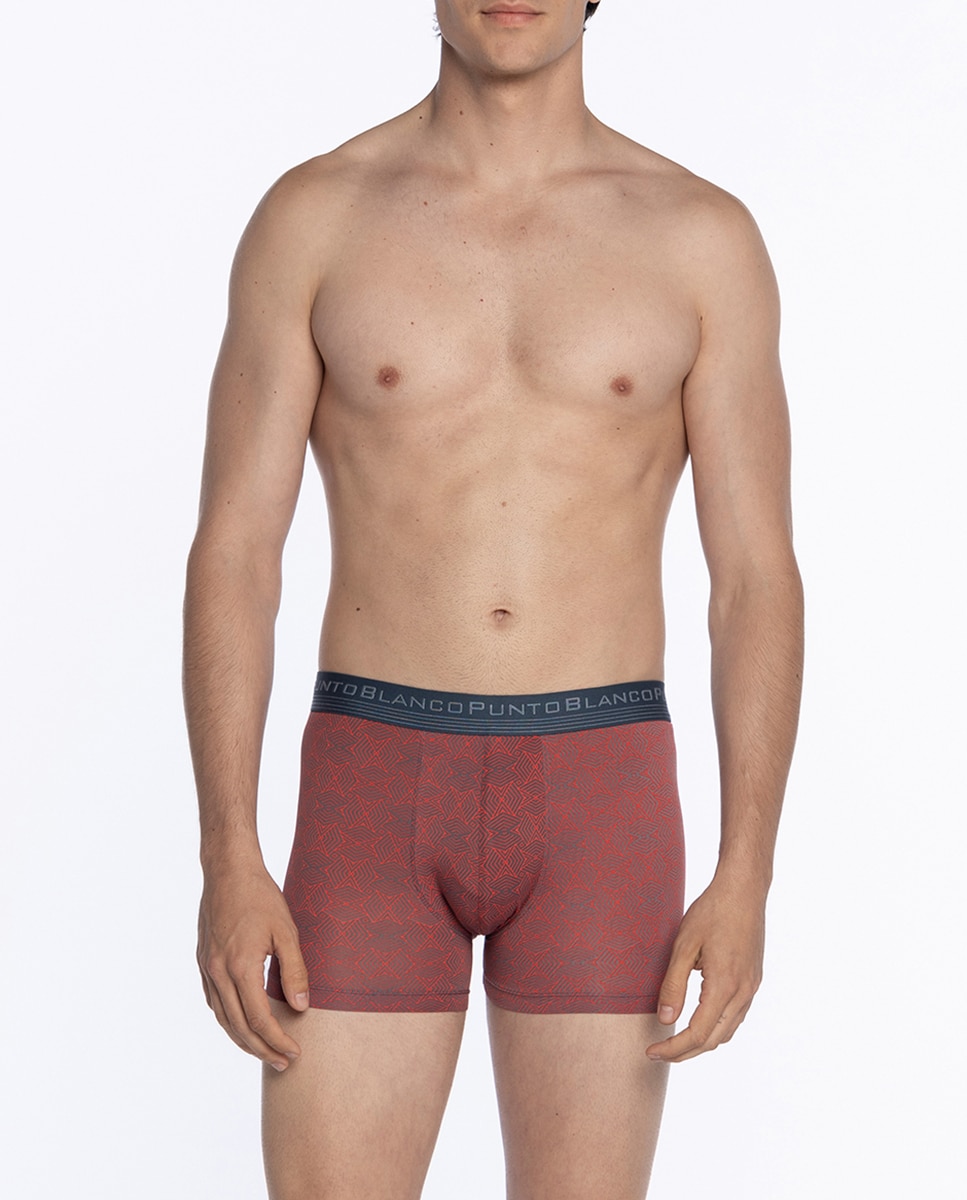 Boxers de Malha Laranja / Cinzento-1