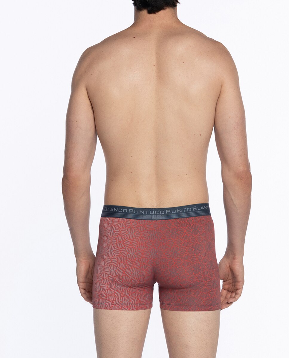 Boxers de Malha Laranja / Cinzento-2