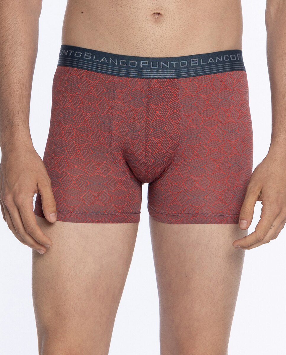 Boxers de Malha Laranja / Cinzento-3