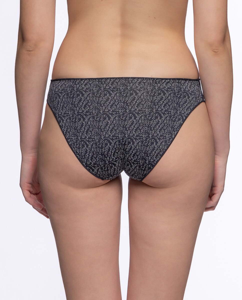 Pack de 3 Cuecas Bikini de Microfibra Preto / Branco-2