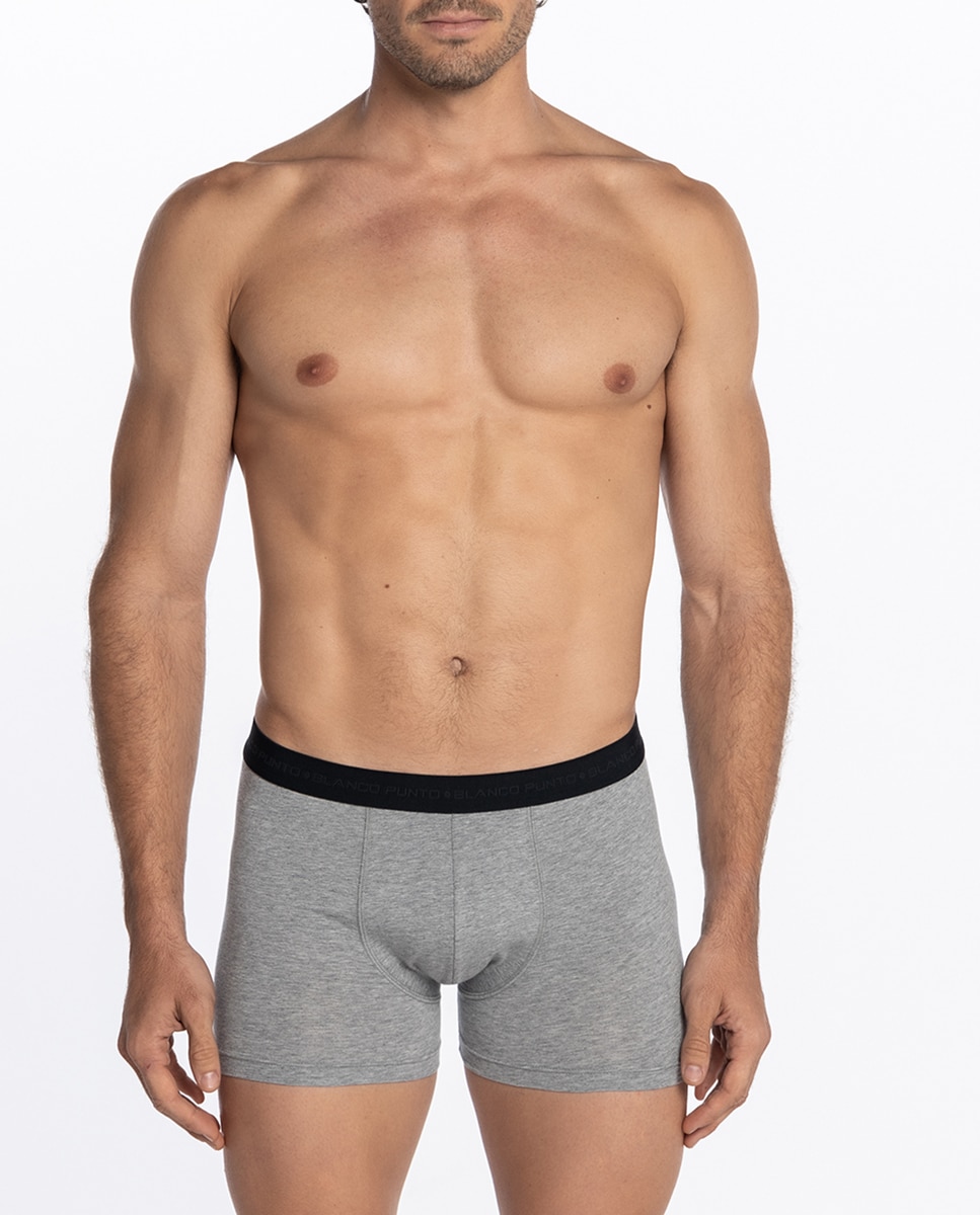 Boxers de Malha Cinzento-1