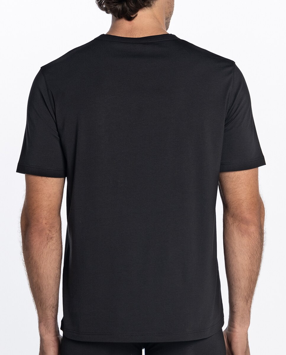 T-shirt de Manga Curta Preto-2