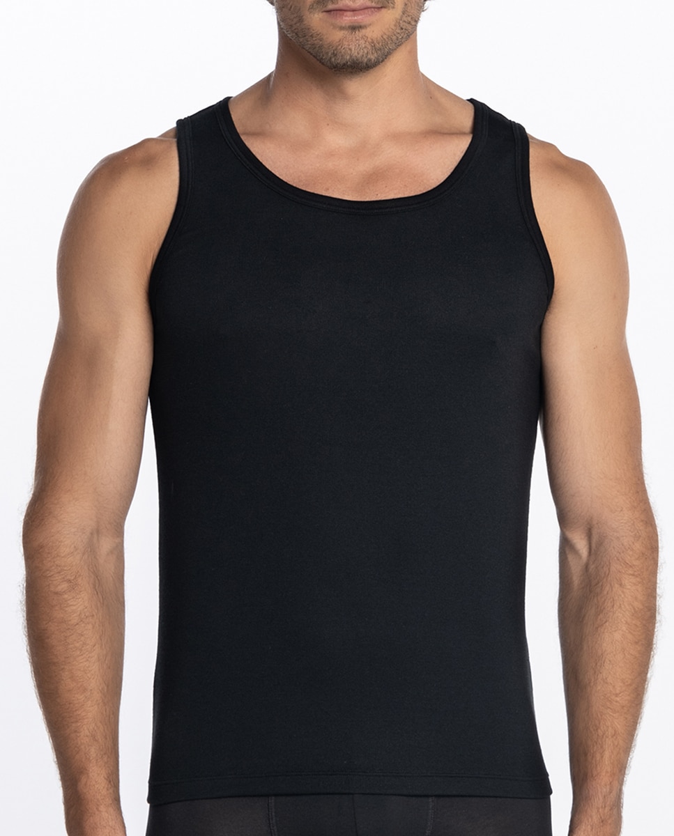 T-shirt de Alças Preto-1