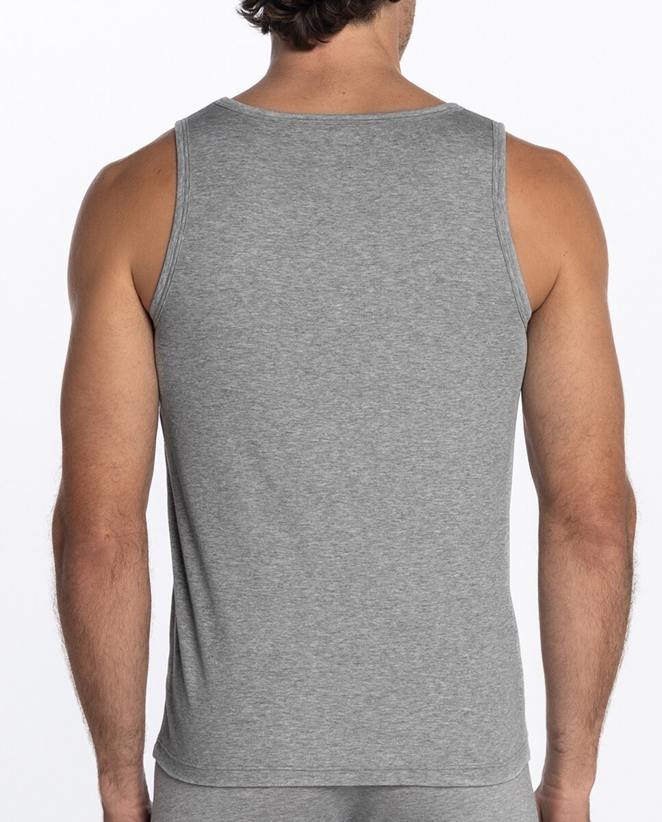 T-shirt de Alças Cinzento-2