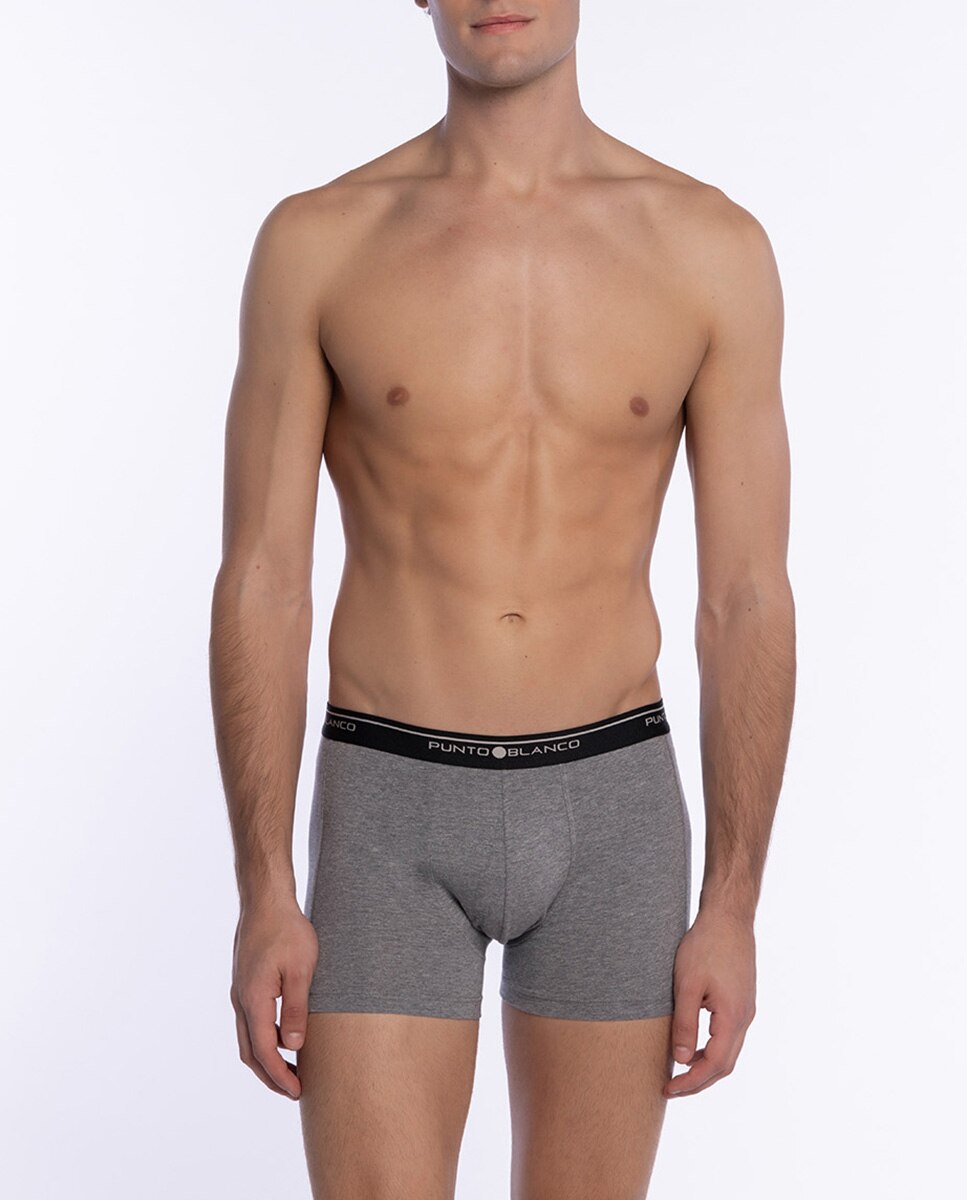 Roupa Interior Pack de 3 Boxers de Algodão Penteado: 93% e Elastano: 7%. Costuras Interiores Planas Multicolor-2