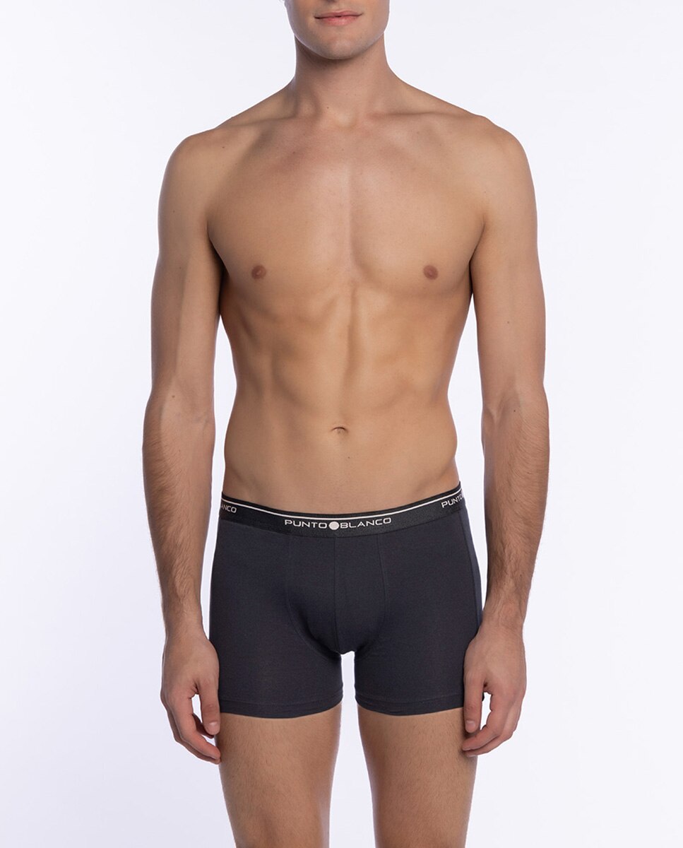 Roupa Interior Pack de 3 Boxers de Algodão Penteado: 93% e Elastano: 7%. Costuras Interiores Planas Multicolor-3