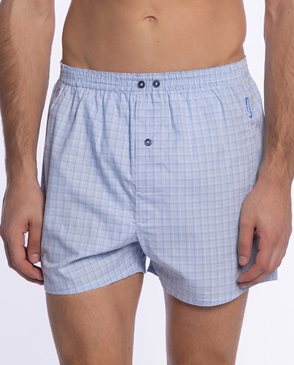 Boxers de Tecido Azul-celeste-3