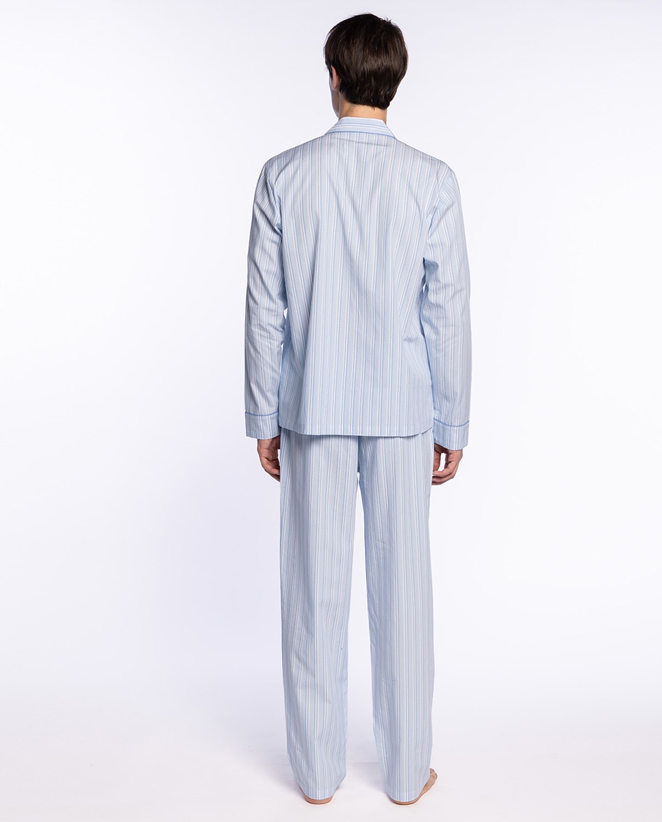 Pijama Completo de Tecido Azul-celeste-2