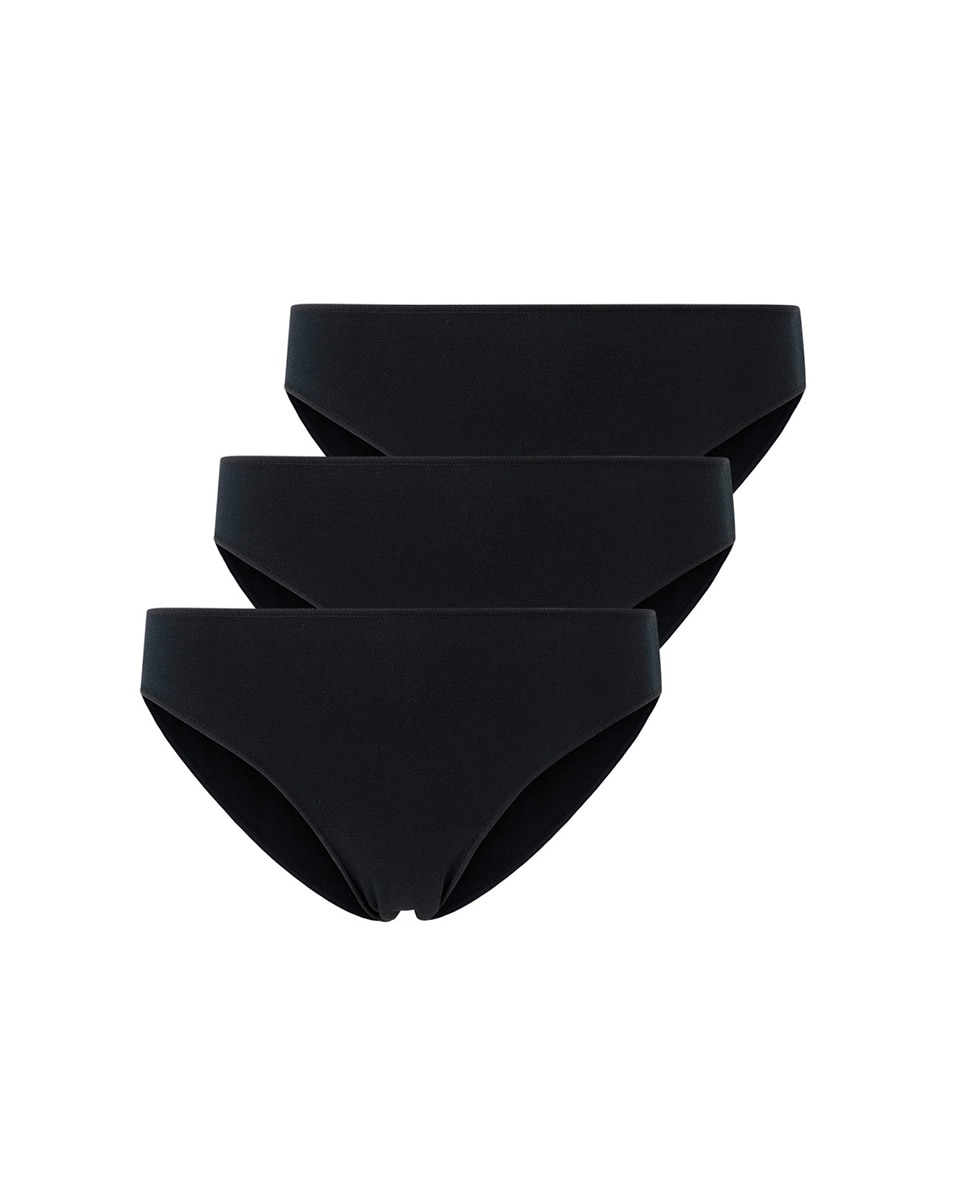 Pack de 3 Cuecas de Microfibra Lisa Preto-4
