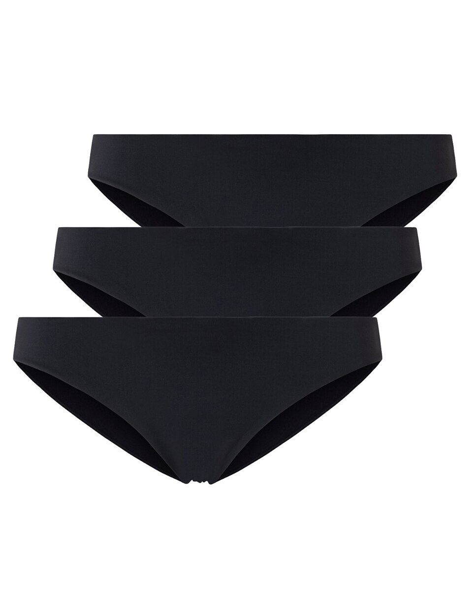 Pack de 3 Cuecas de Microfibra Lisa Preto-5