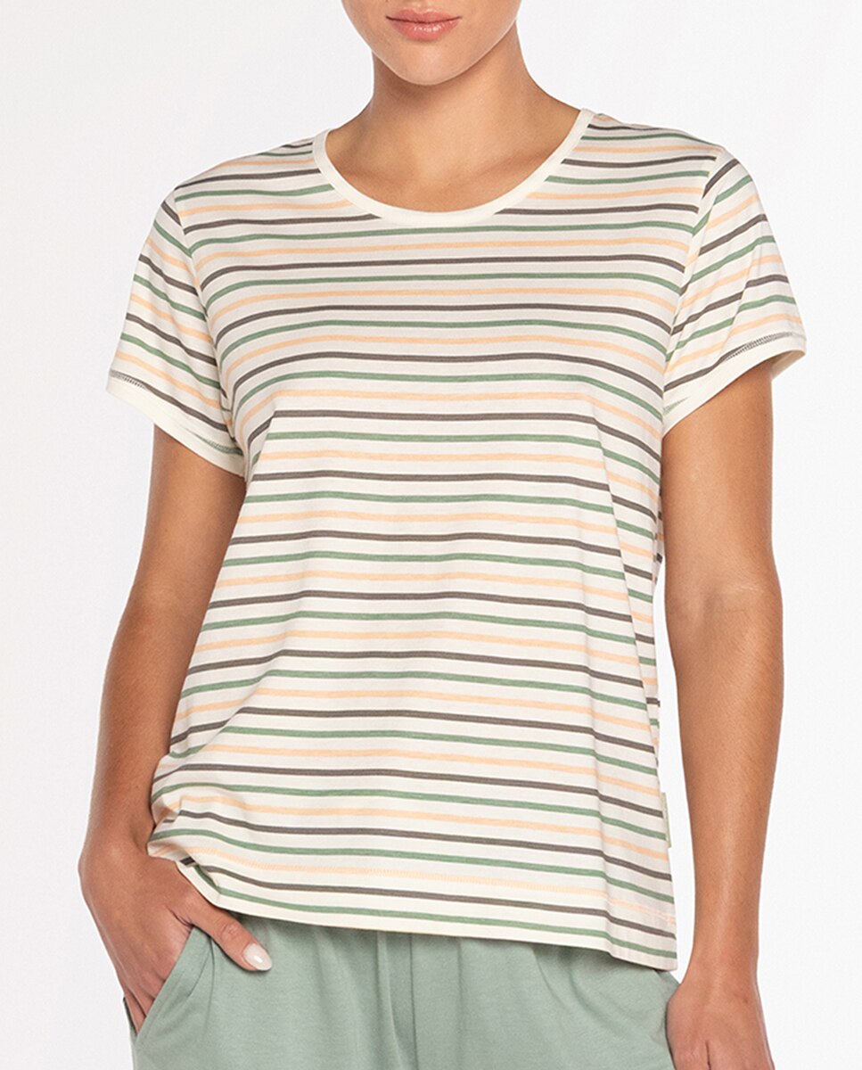 Pijama Curto de Bambu e Algodão Cru-3