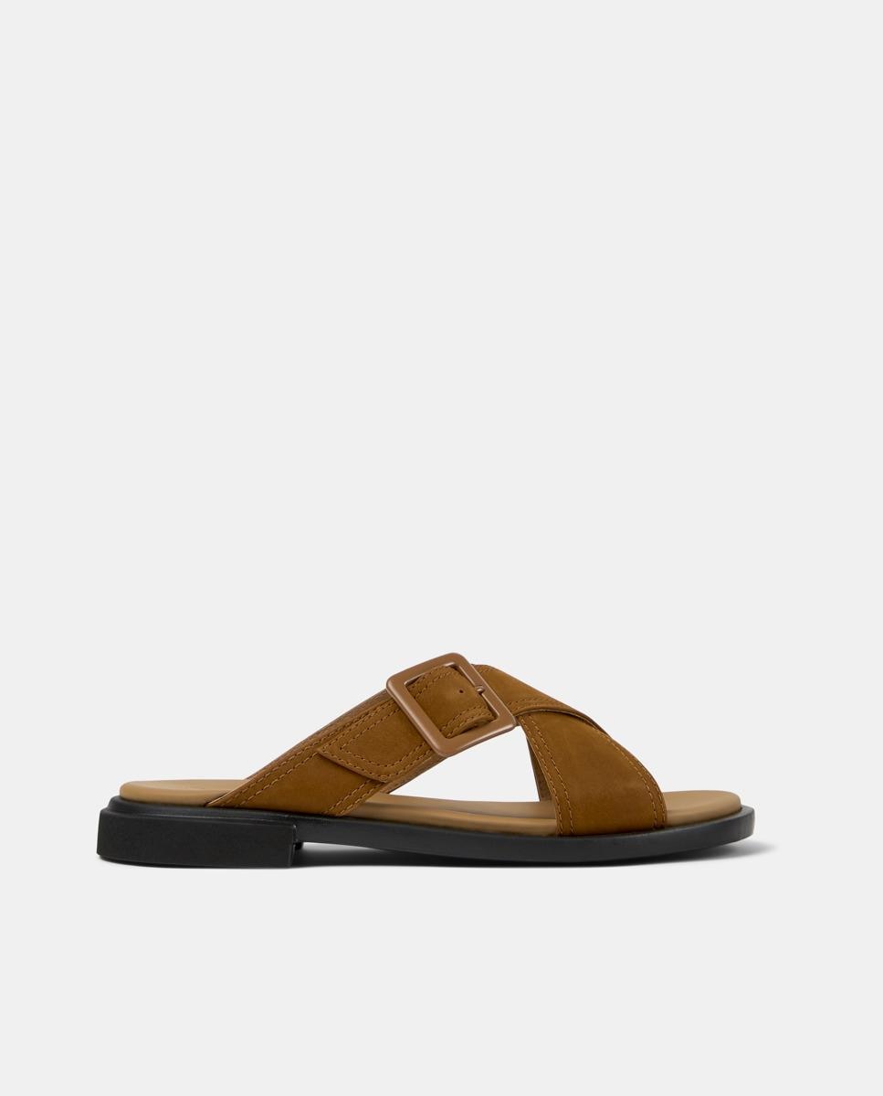 Imagem 0 de Sandálias Rasas Edy de Pele