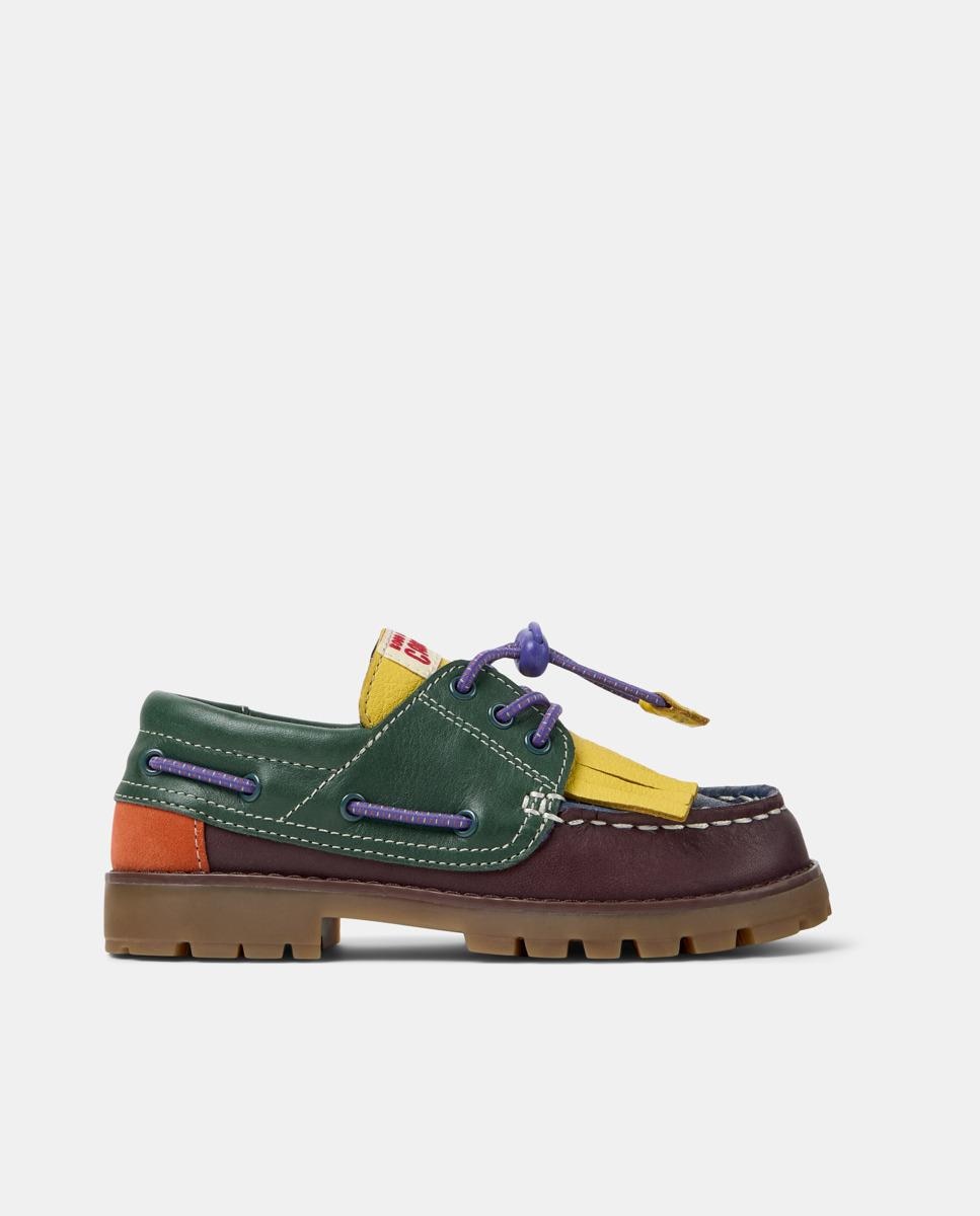 Sapatos de Cordões Infantil de Pele By Bobo Choses Camper Multicolor-1