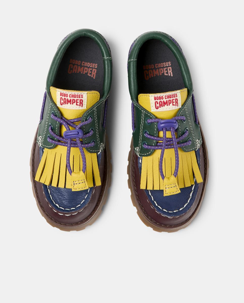 Sapatos de Cordões Infantil de Pele By Bobo Choses Camper Multicolor-2