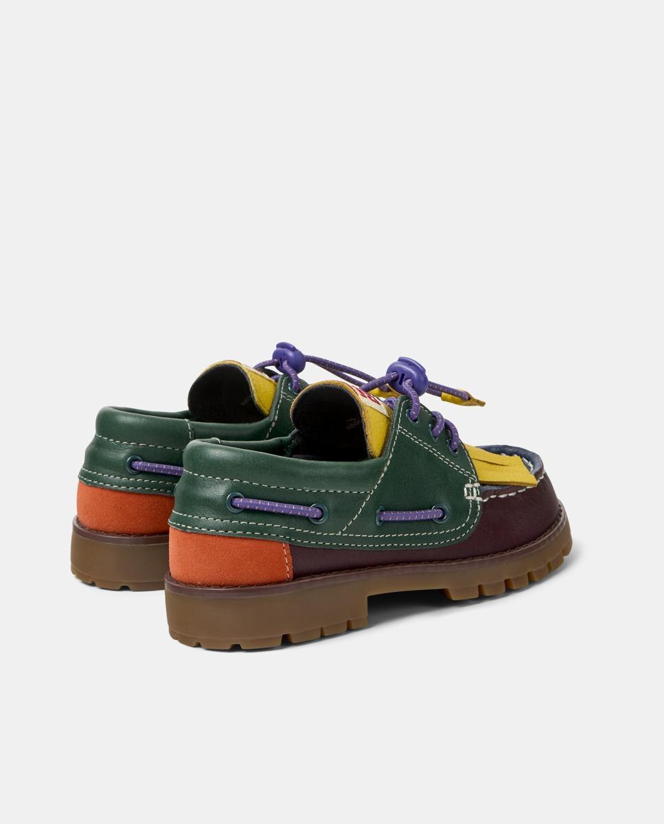 Sapatos de Cordões Infantil de Pele By Bobo Choses Camper Multicolor-3