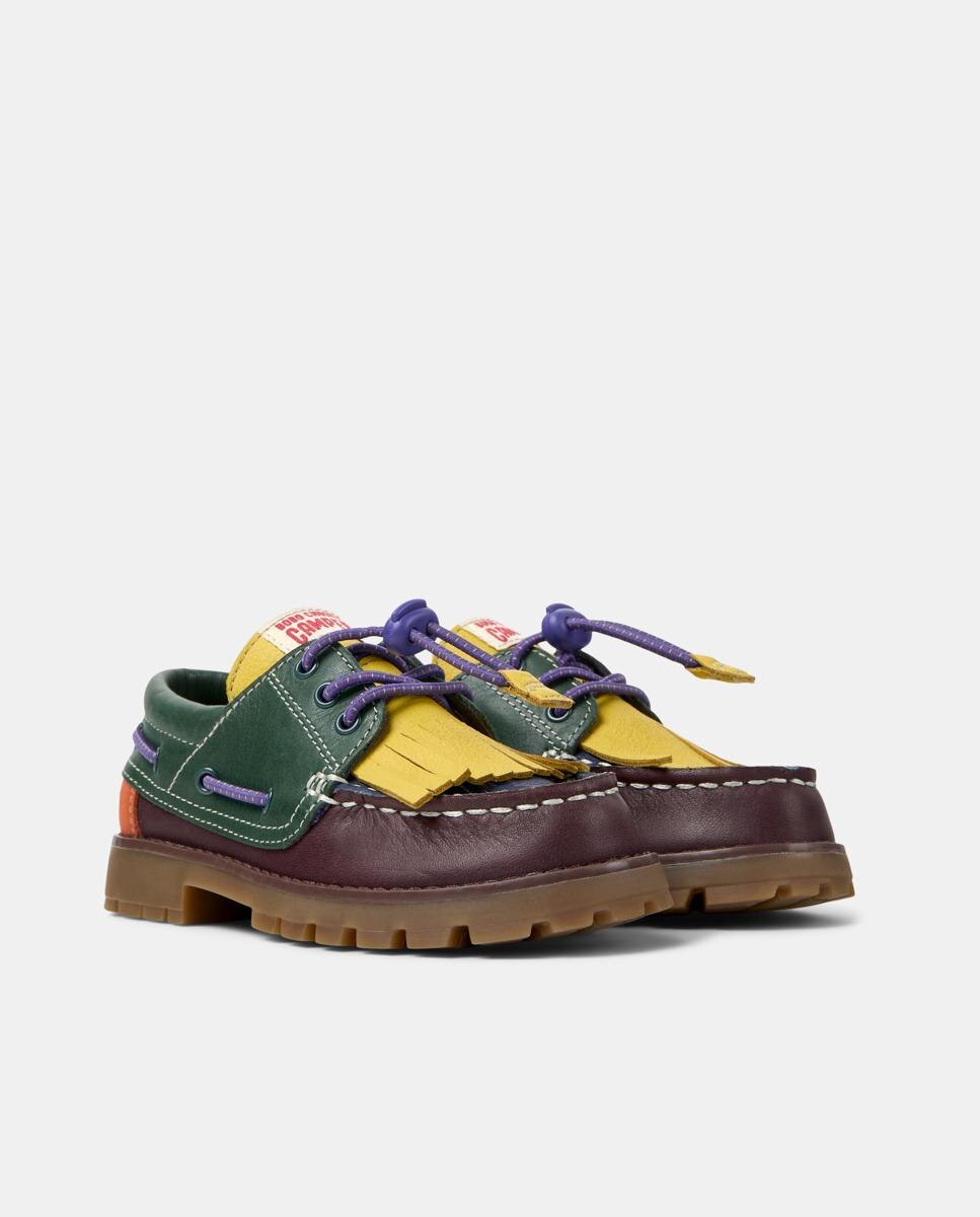 Sapatos de Cordões Infantil de Pele By Bobo Choses Camper Multicolor-5