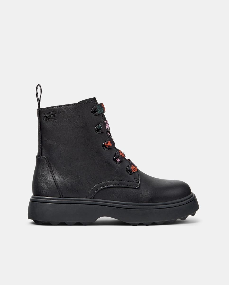Botas Infantil de Pele Norte Camper Preto-1