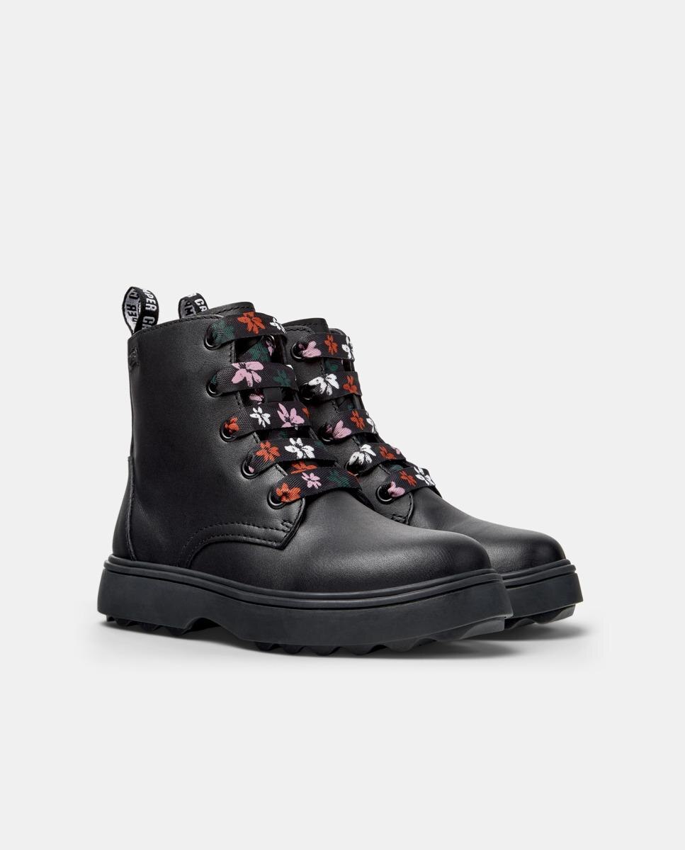 Botas Infantil de Pele Norte Camper Preto-5