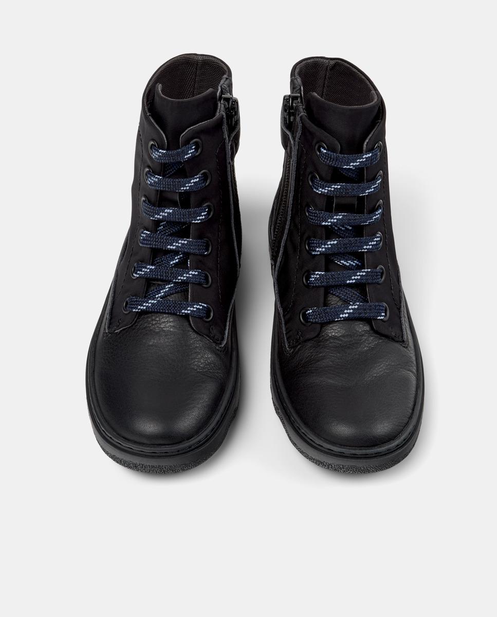 Botas Infantil Kiddo com Atacadores Camper Preto-2