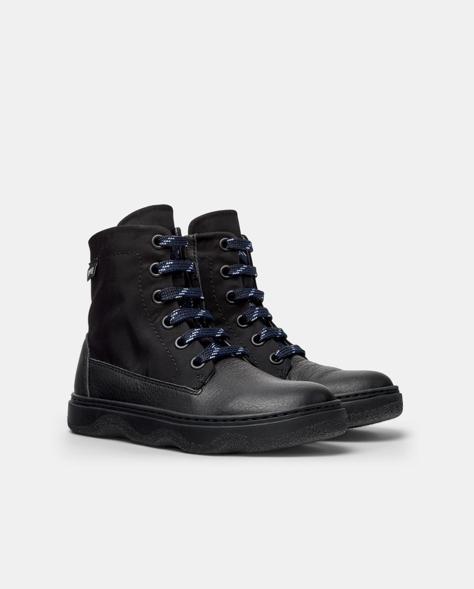 Botas Infantil Kiddo com Atacadores Camper Preto-5