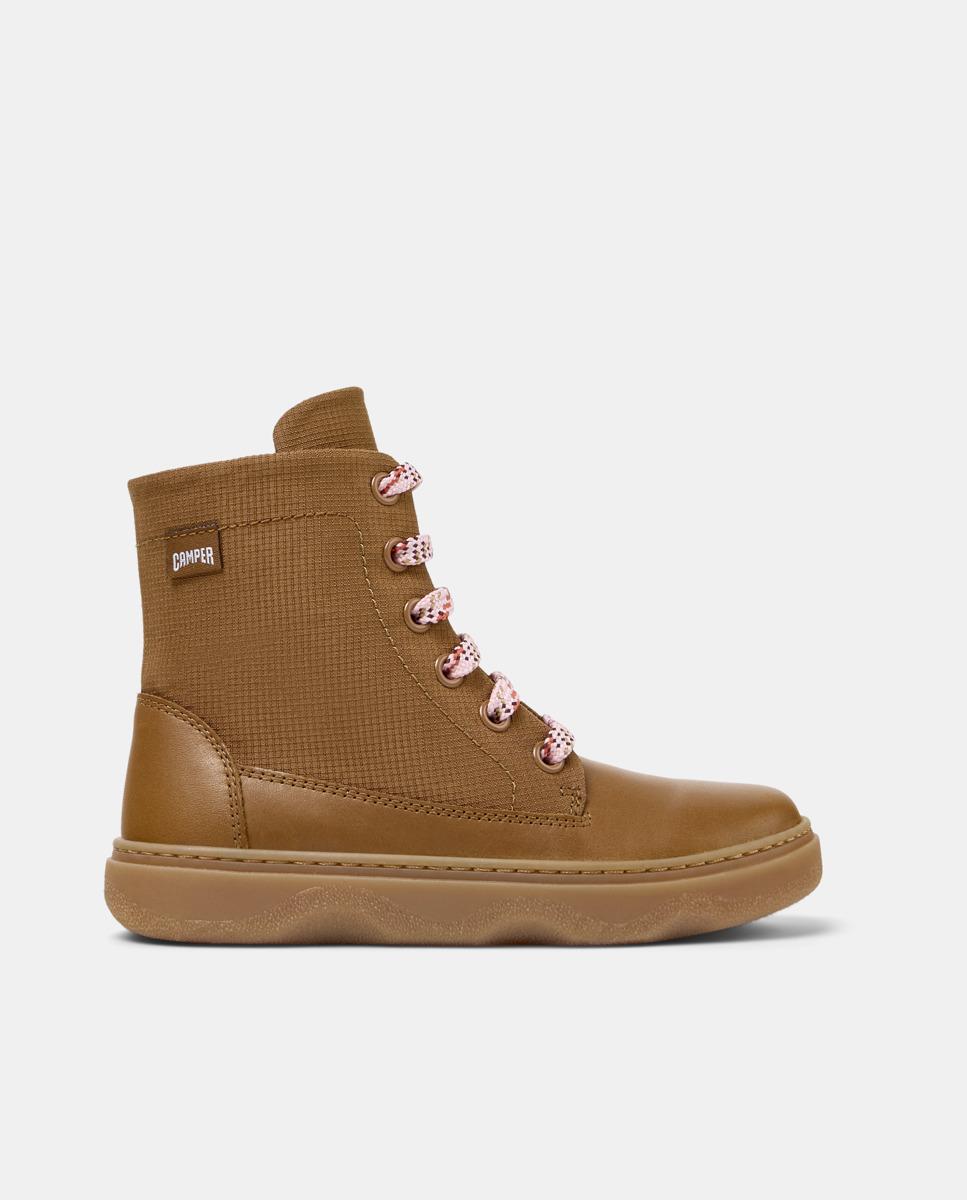 Botins Kiddo com Atacadores Camper Castanho-1