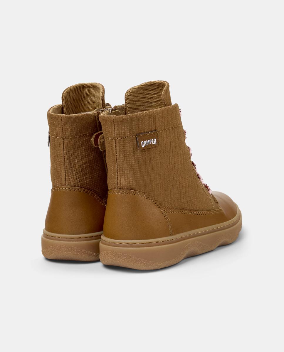 Botins Kiddo com Atacadores Camper Castanho-4