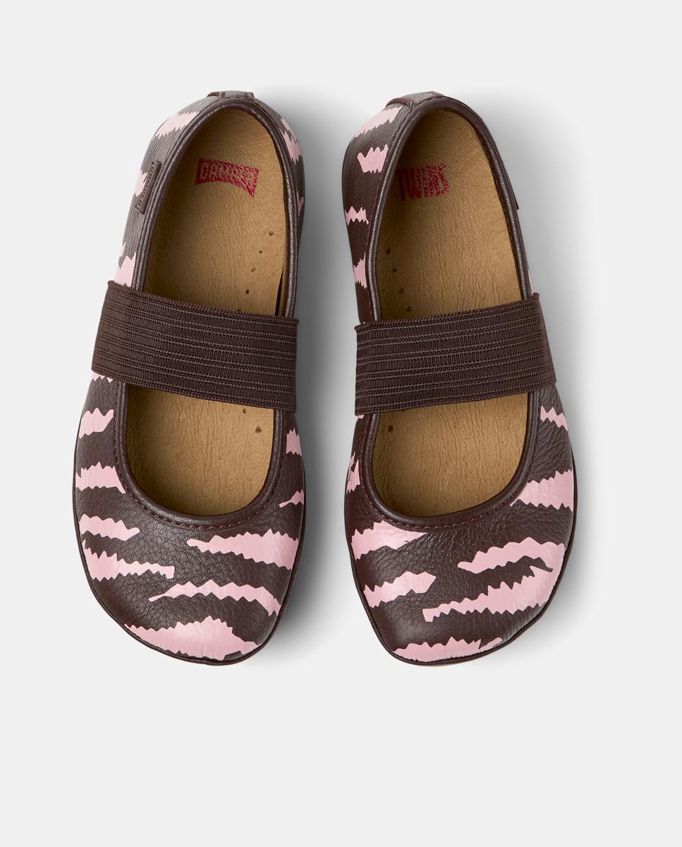 Bailarinas de Pele Right Twins Rosa/Chocolate-2