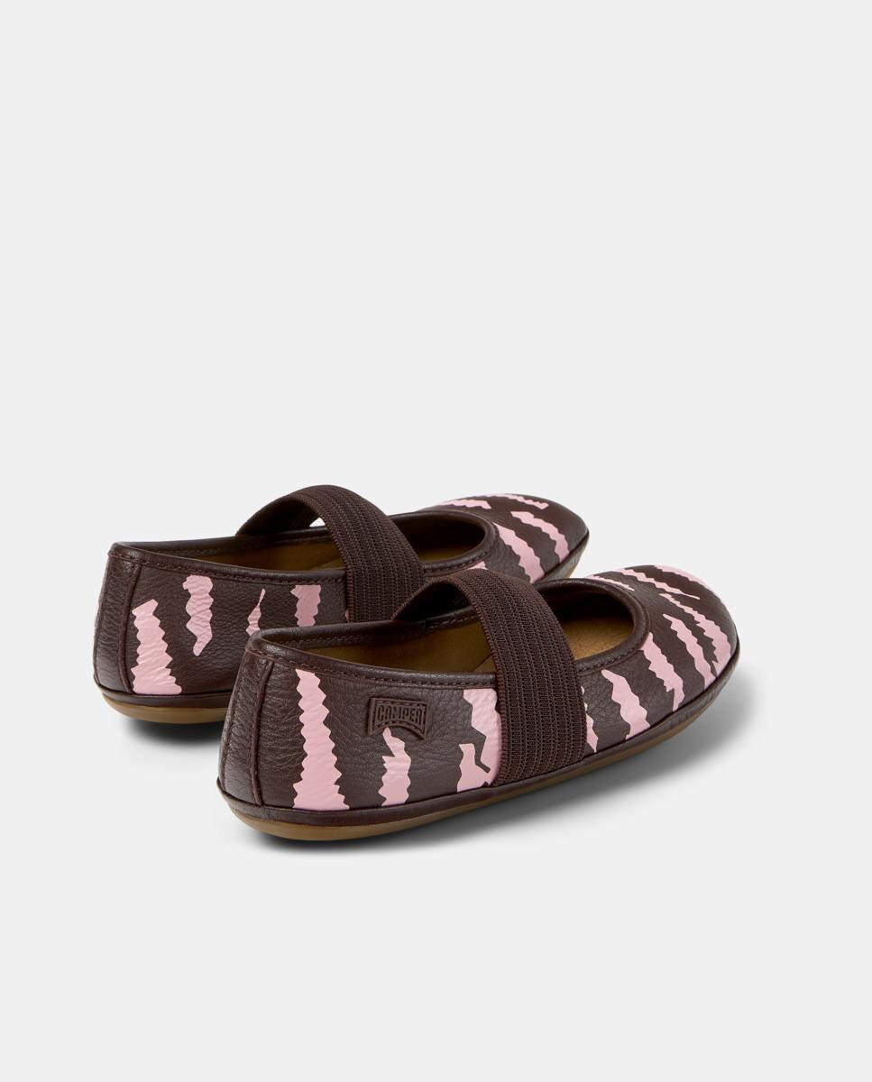 Bailarinas de Pele Right Twins Rosa/Chocolate-3