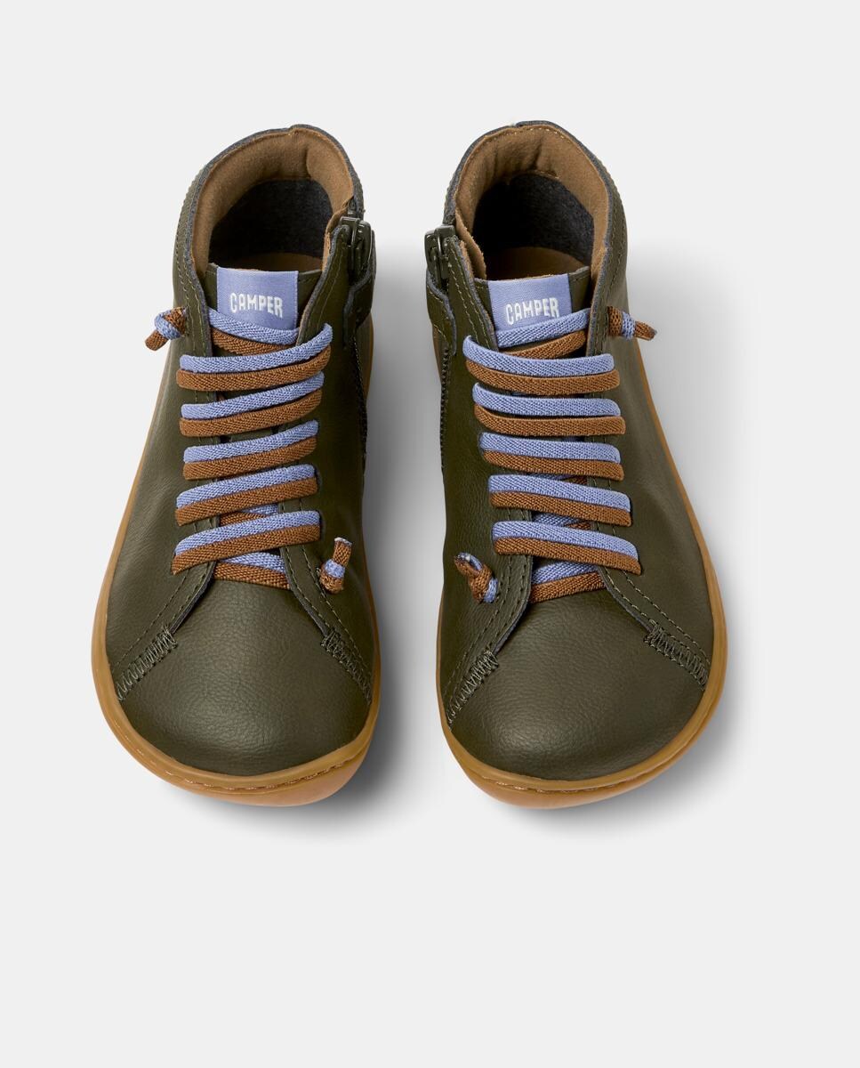 Sapatilhas de Pele Peu Cami Verde-escuro-2