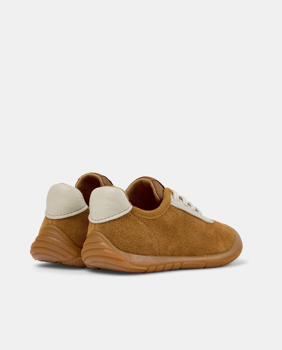 Sapatilhas de Pele Peu Path Camper Castanho / Branco gasto-3
