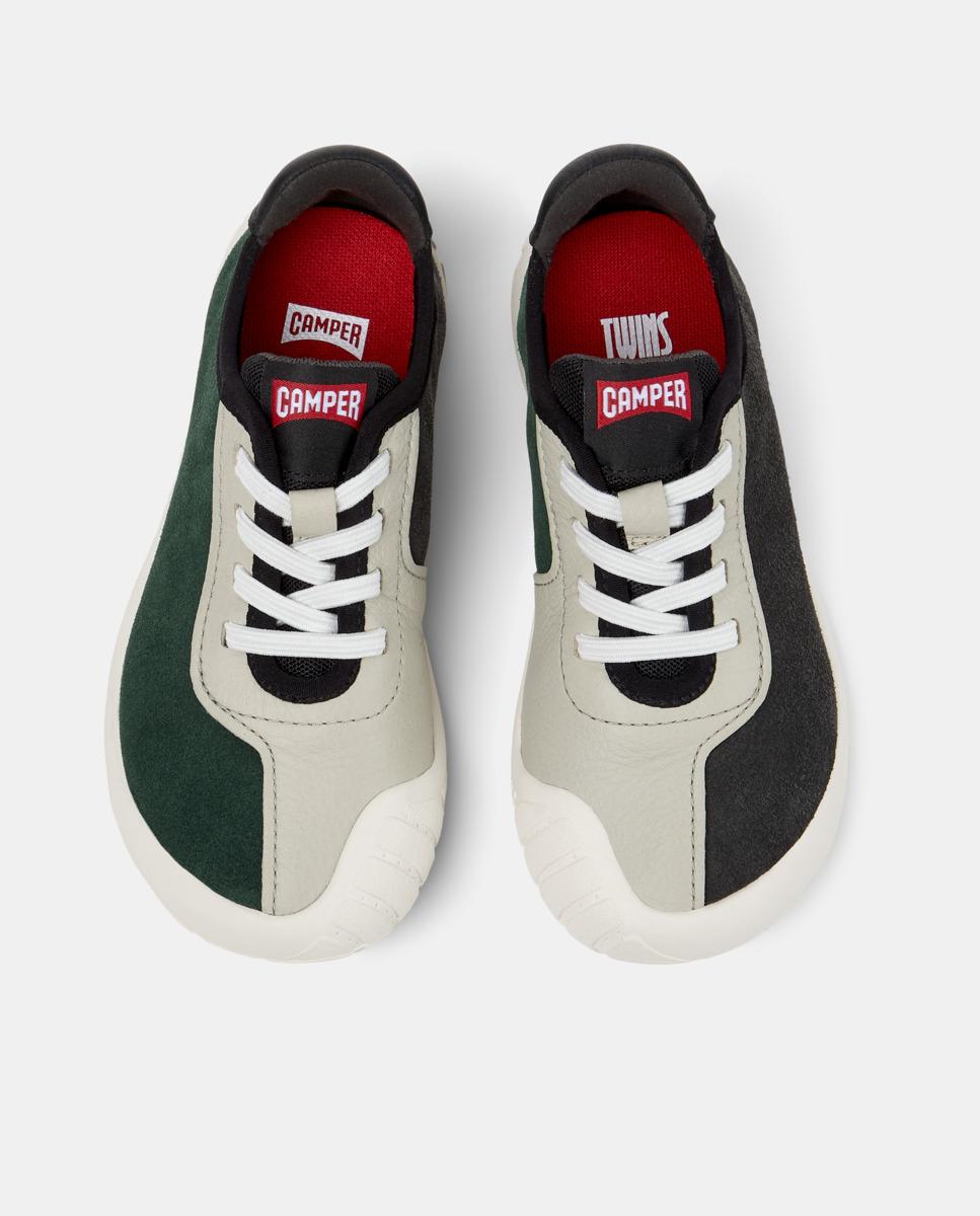 Sapatilhas de Pele Infantil Peu Path Twins Verde-escuro-2