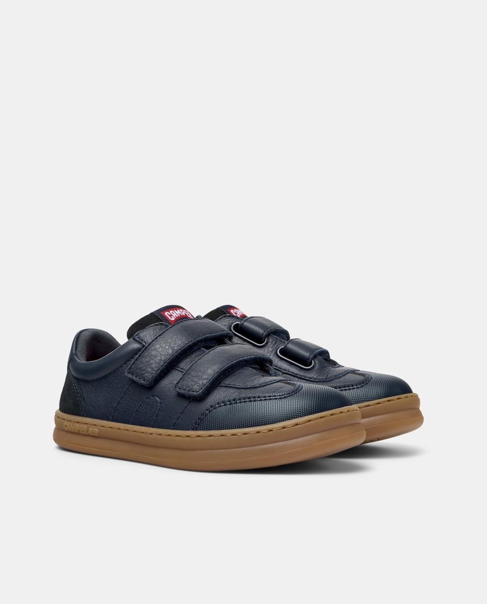 Sapatilhas de Pele Infantil Runner Four Camper Azul-escuro-5
