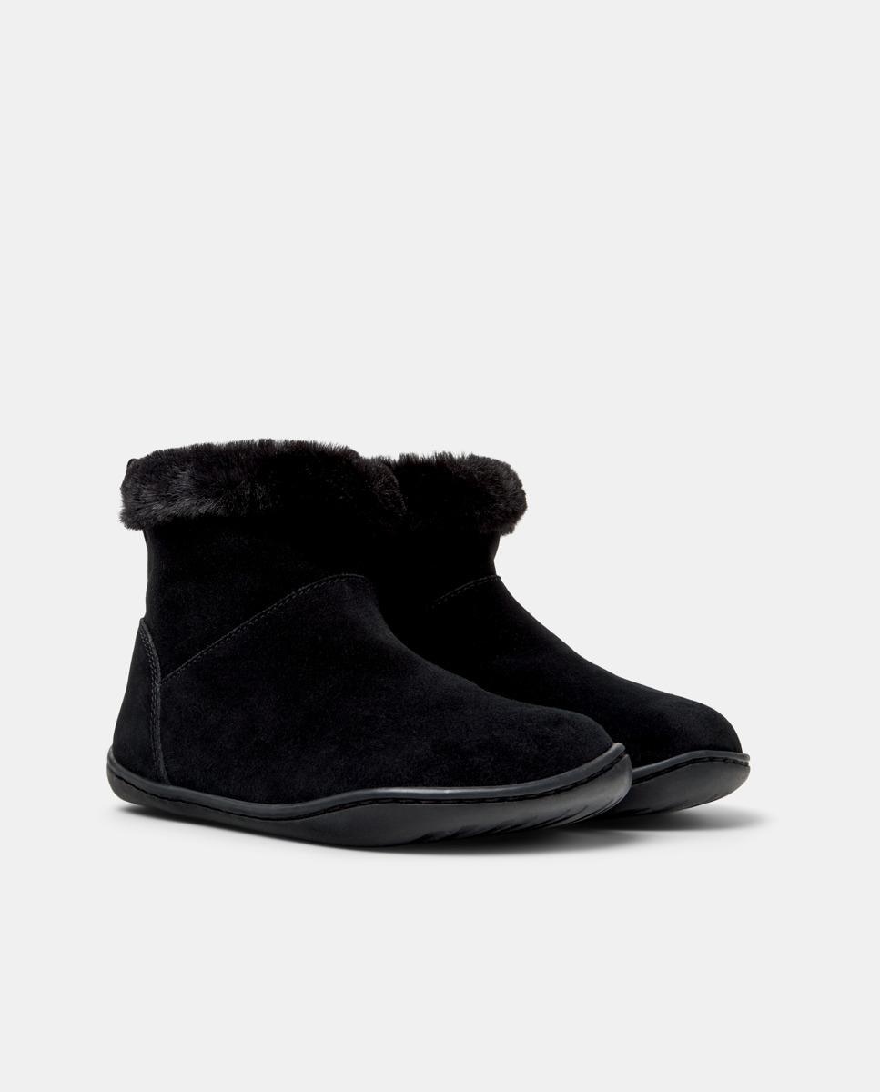 Botins Infantil Peu Cami de Pele Camper Preto-6