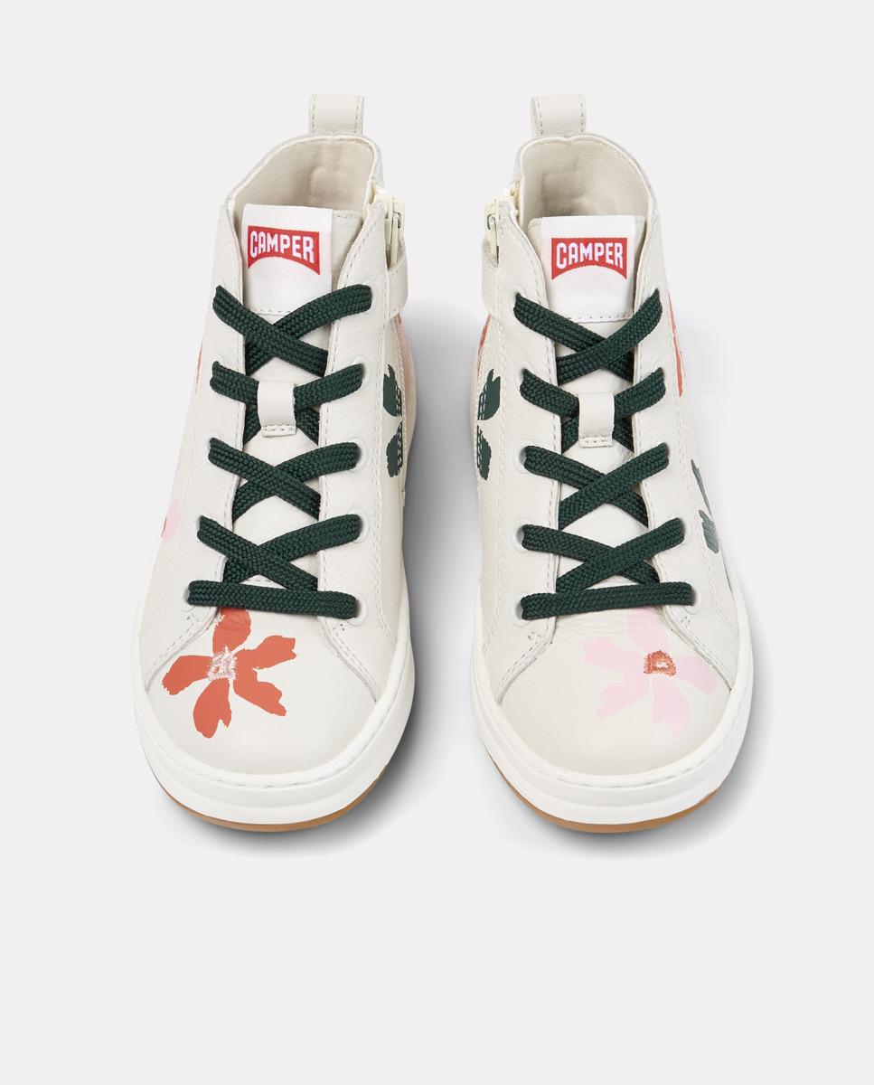 Sapatilhas de Pele Infantil Runner Four Twins Creme-2