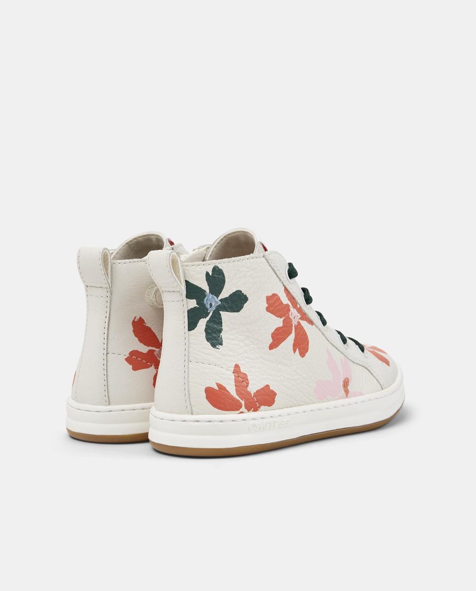 Sapatilhas de Pele Infantil Runner Four Twins Camper Creme-3