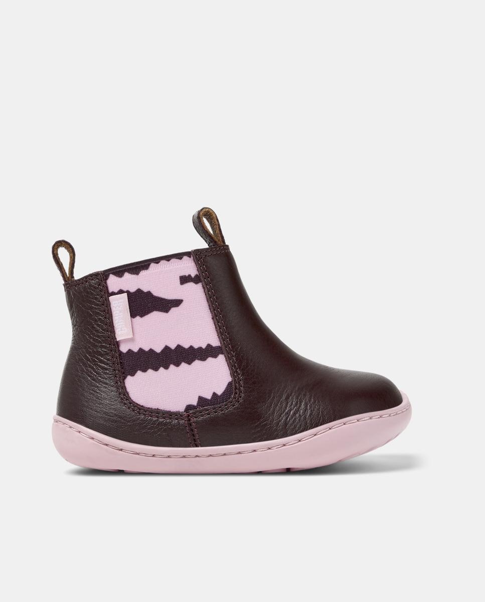 Botins Infantil Tws Twins de Pele Camper Bordeaux-1