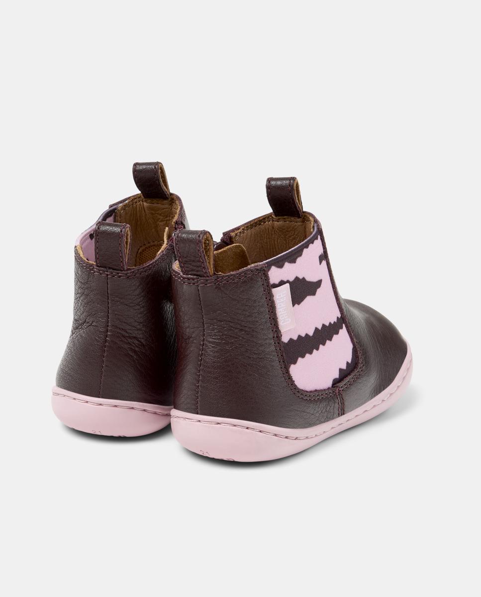 Botins Infantil Tws Twins de Pele Camper Bordeaux-4