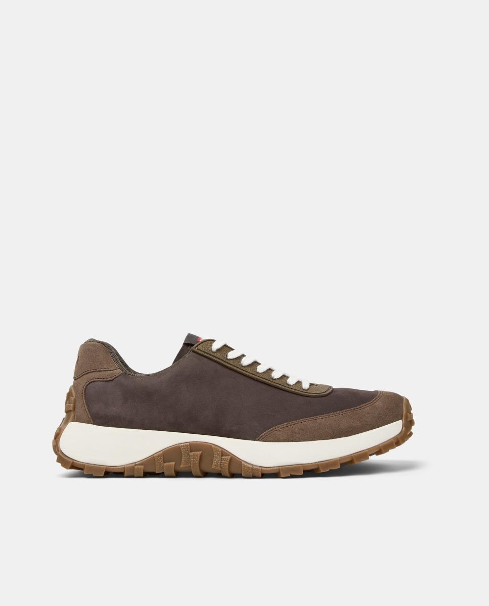 Sapatilhas de Pele Drift Trail com Atacadores Castanho-1