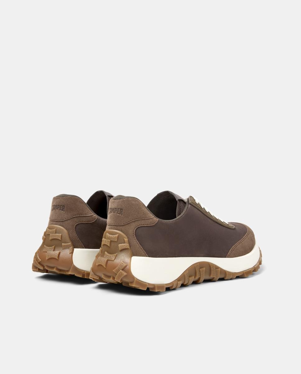 Sapatilhas de Pele Drift Trail com Atacadores Castanho-3