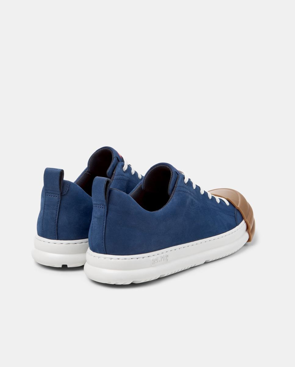 Sapatilhas de Pele Junction Runner com Atacadores Azul-3