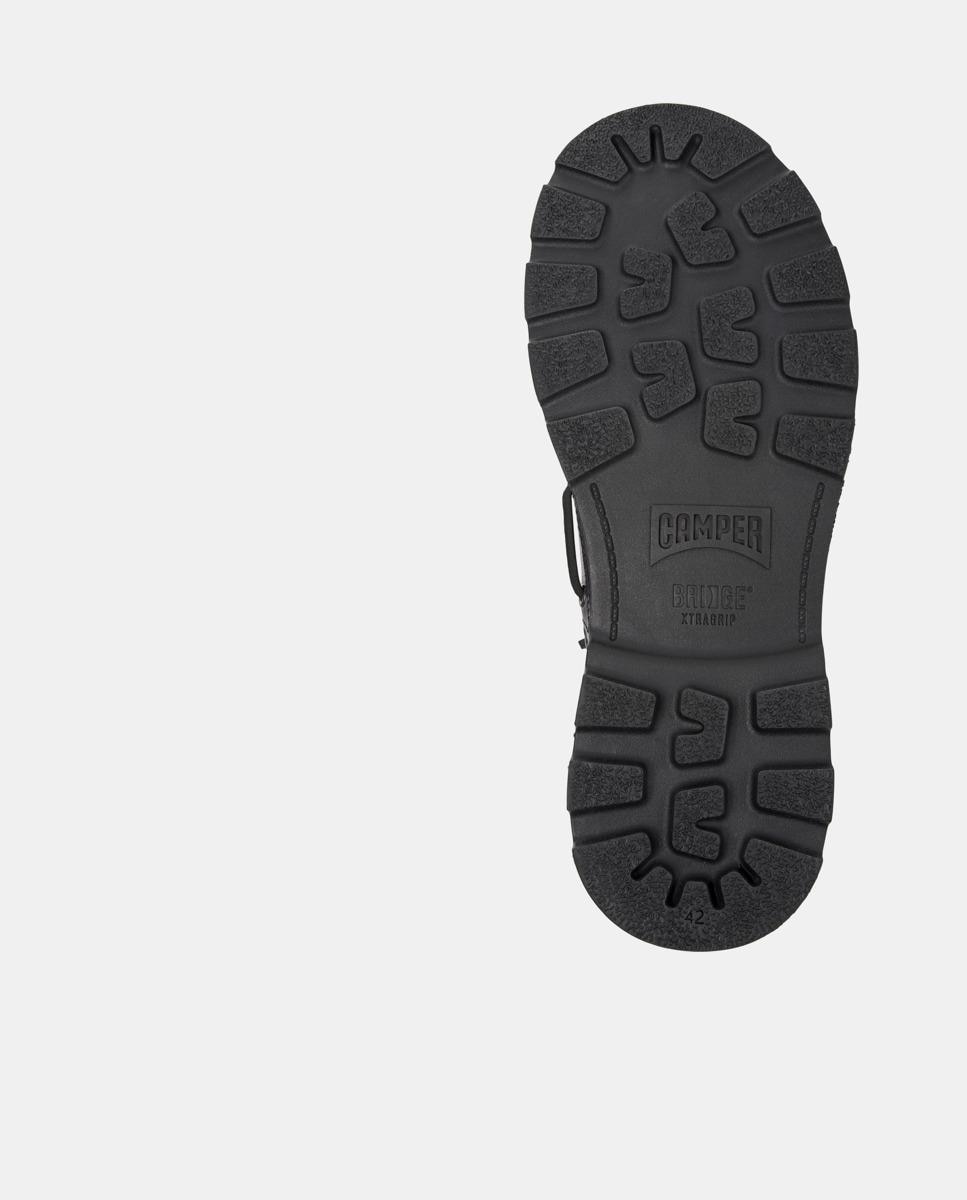 Mocassins Brutus+ com Cordões em Pele Preto-4