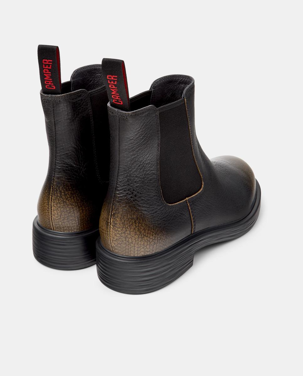 Botins de Pele Dean Preto-3