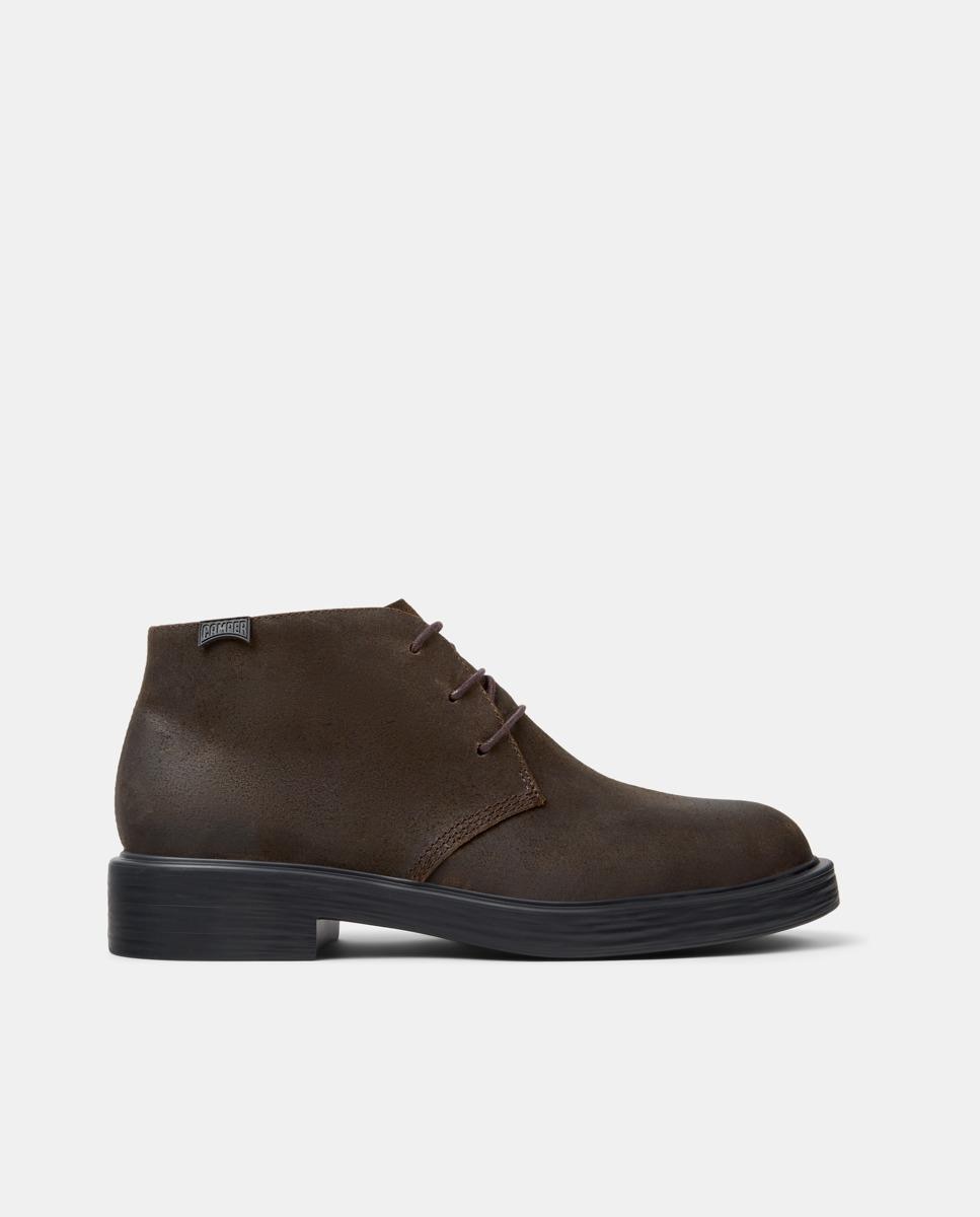 Botins de Pele Dean Castanho-1